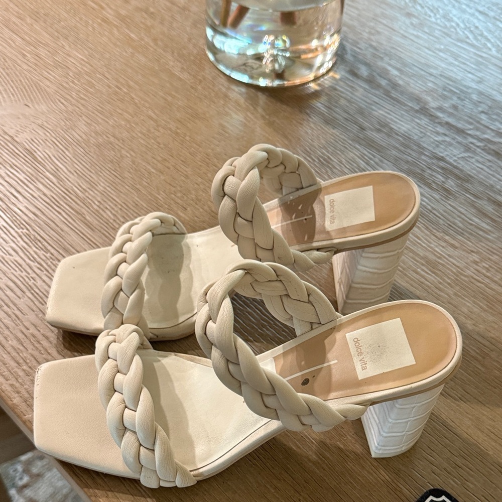 Dolce Vita Cream Braided Heels